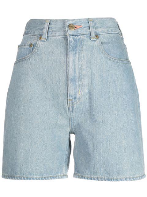 The Coral high-rise denim shorts by TU ES MON TRESOR