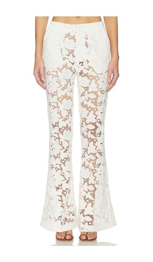 Tularosa Alino Flare Pant in Ivory by TULAROSA