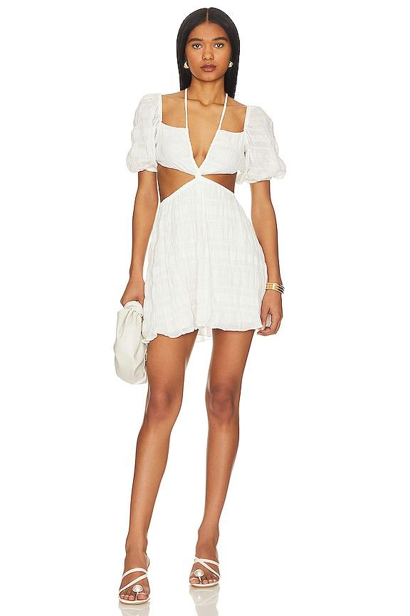 Tularosa Benita Mini Dress in White by TULAROSA