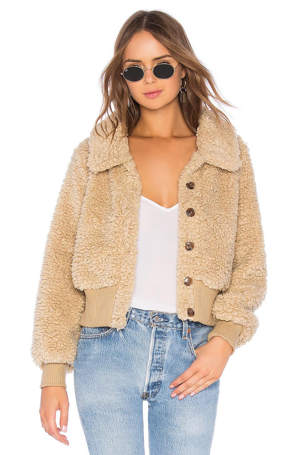 Tularosa Bradlee Jacket in Beige by TULAROSA