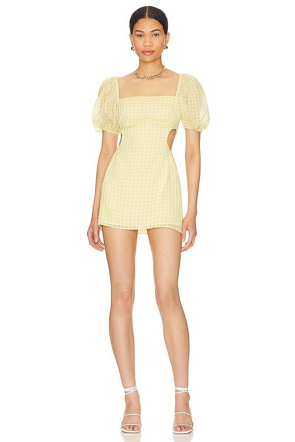 Tularosa Briony Mini Dress in Yellow by TULAROSA