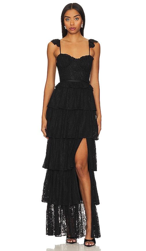 Tularosa Cantini Maxi Dress in Black by TULAROSA