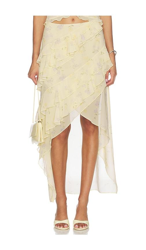 Tularosa Cecilia Maxi Skirt in Lemon by TULAROSA