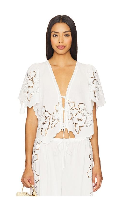 Tularosa Emina Top in White by TULAROSA