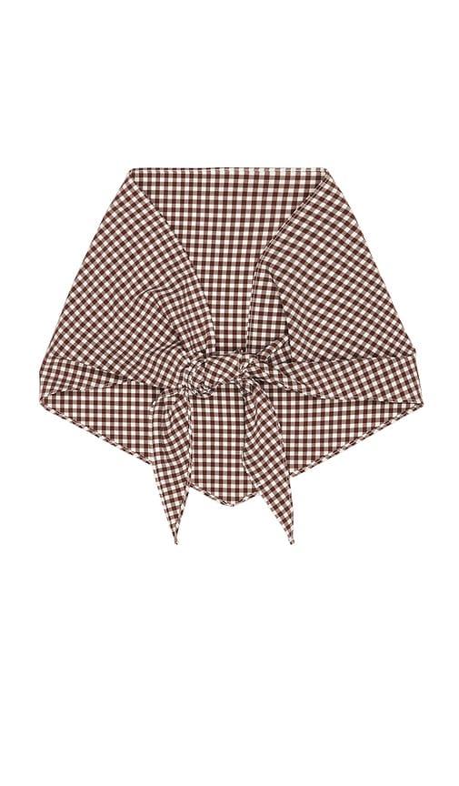 Tularosa Eppie Head Scarf in Brown by TULAROSA
