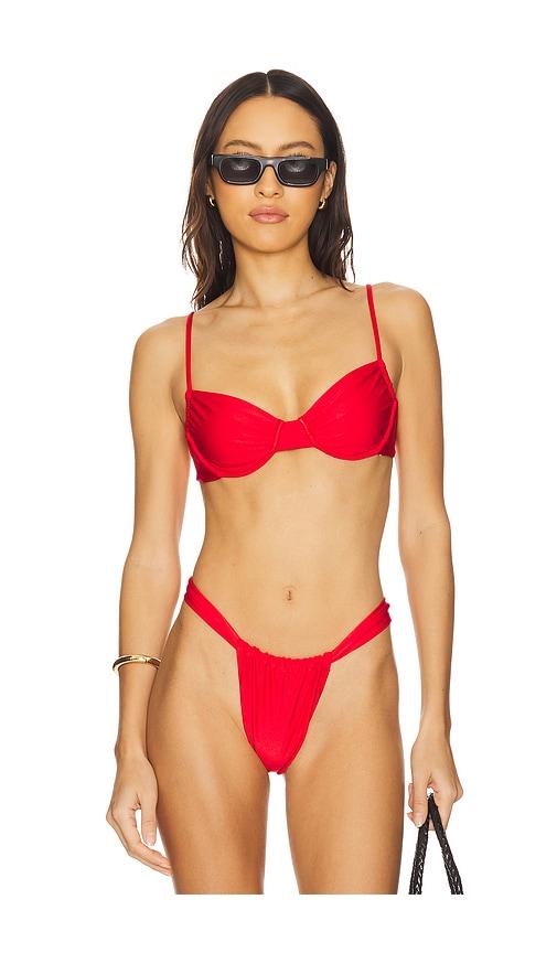 Tularosa Floria Top in Red by TULAROSA