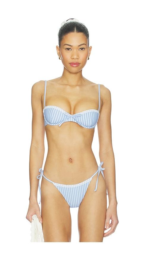 Tularosa Georgia Top in Blue,White by TULAROSA
