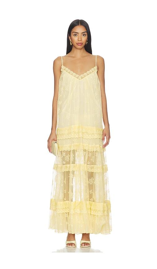 Tularosa Gracie Maxi Dress in Yellow by TULAROSA
