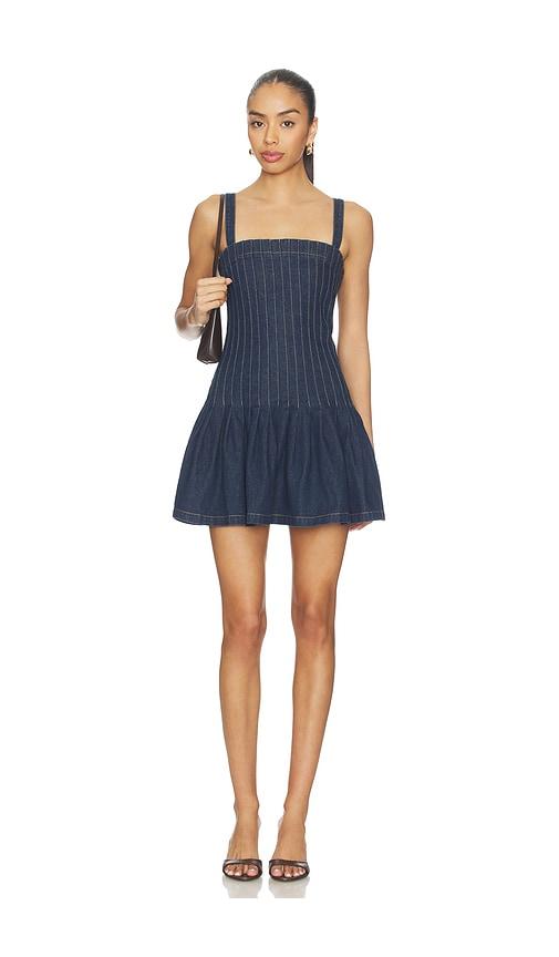 Tularosa Harlow Mini Dress in Blue by TULAROSA