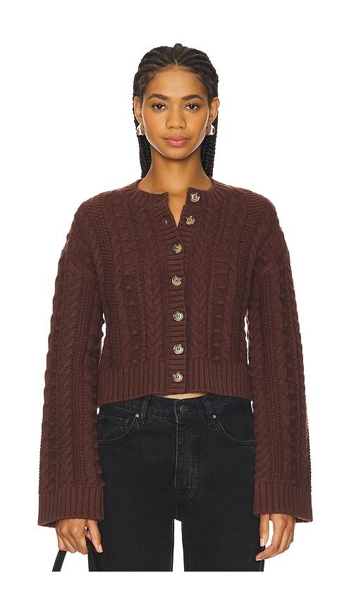 Tularosa Hunter Cardigan in Chocolate by TULAROSA