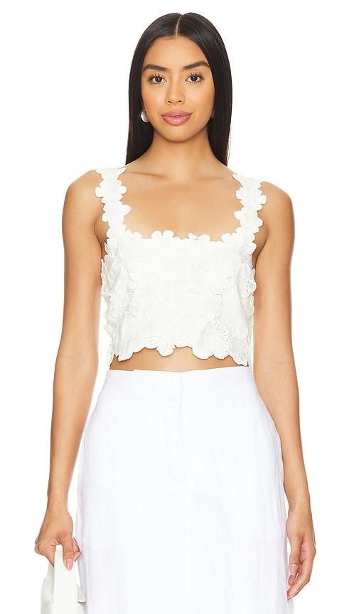 Tularosa Kimmy Top in White by TULAROSA