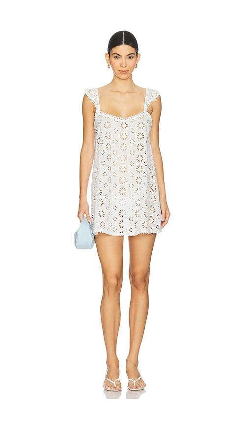 Tularosa Lana Babydoll Dress in White by TULAROSA