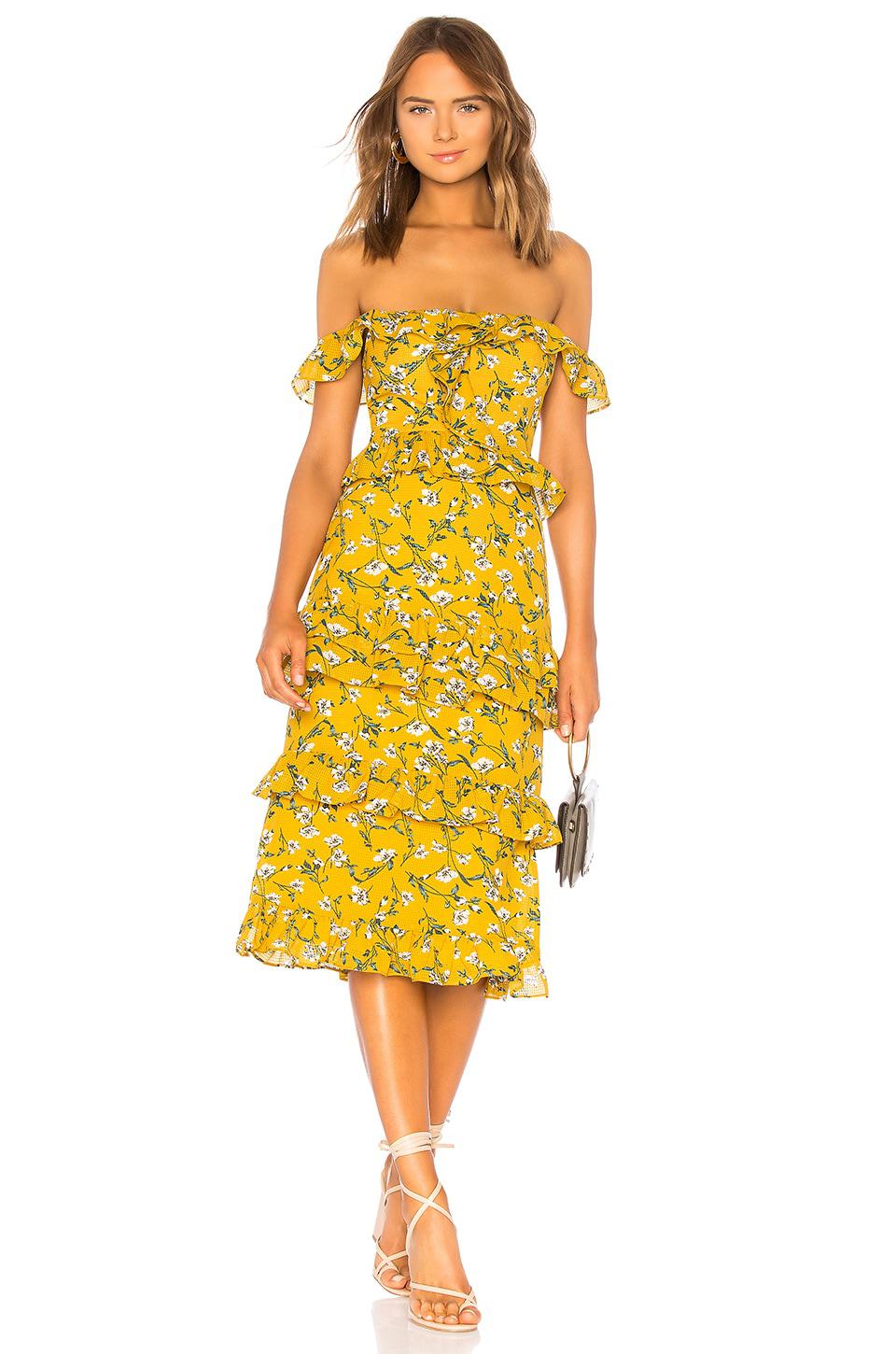 Tularosa Lily Dress in Yellow by TULAROSA