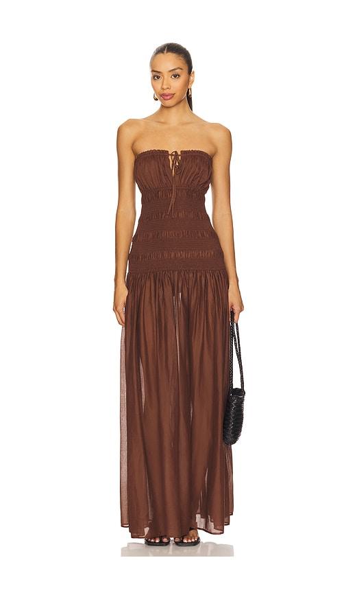 Tularosa Lucie Maxi Dress in Chocolate by TULAROSA