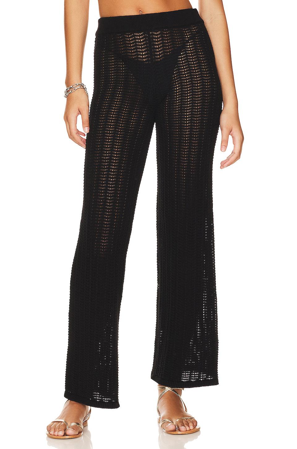 Tularosa Maeve Knit Pants in Black by TULAROSA