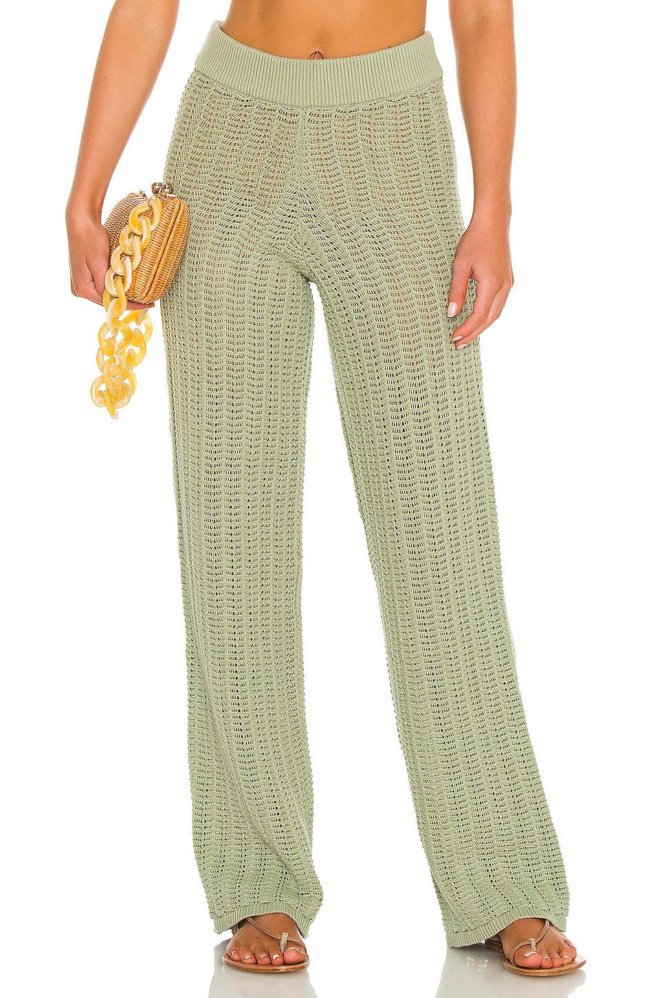 Tularosa Maeve Knit Pants in Sage by TULAROSA
