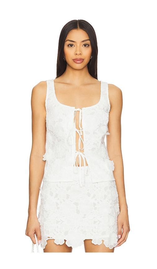 Tularosa Mattie Top in White by TULAROSA