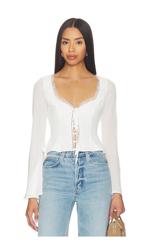 Tularosa Mia Top in White by TULAROSA