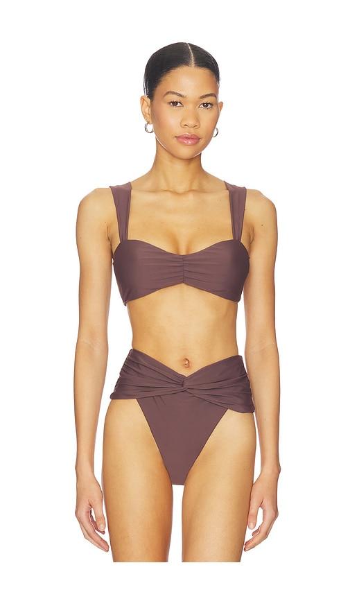 Tularosa Mirella Top in Brown by TULAROSA