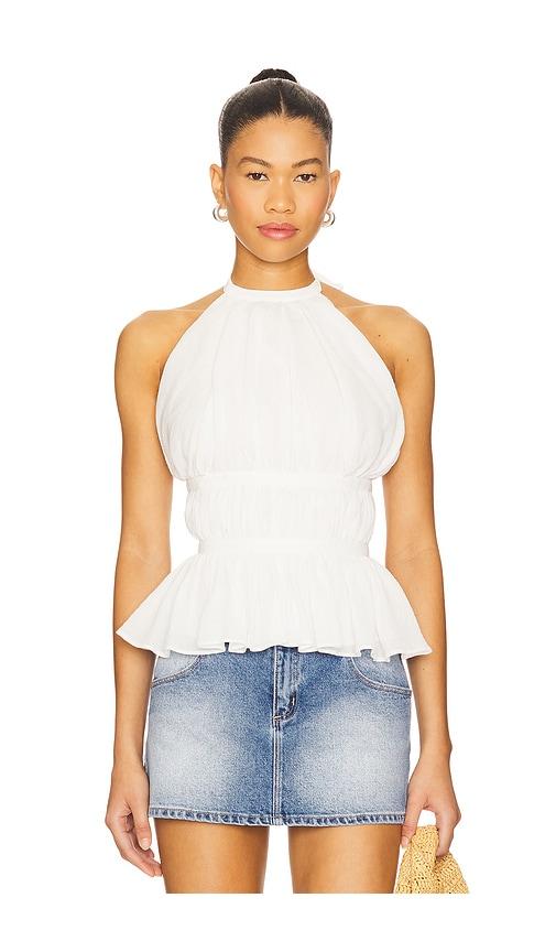 Tularosa Noor Top in White by TULAROSA