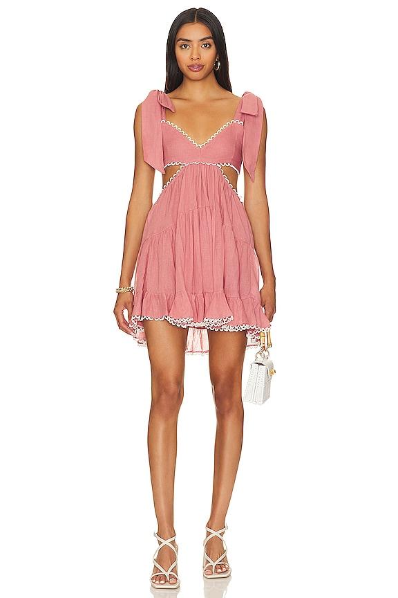 Tularosa Olynne Mini Dress in Pink by TULAROSA