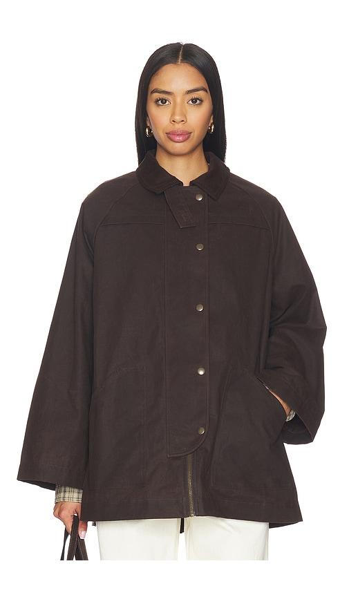 Tularosa Riley Waxed Canvas Barn Jacket in Chocolate by TULAROSA