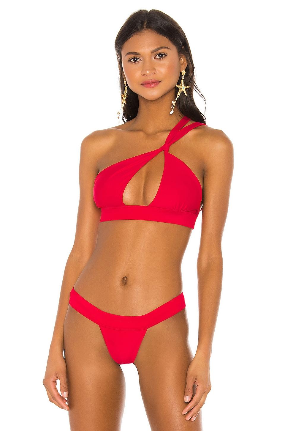 Tularosa Santiago Top in Red by TULAROSA