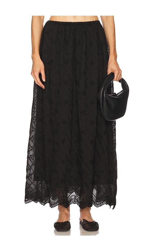 Tularosa Sofiya Maxi Skirt in Black by TULAROSA