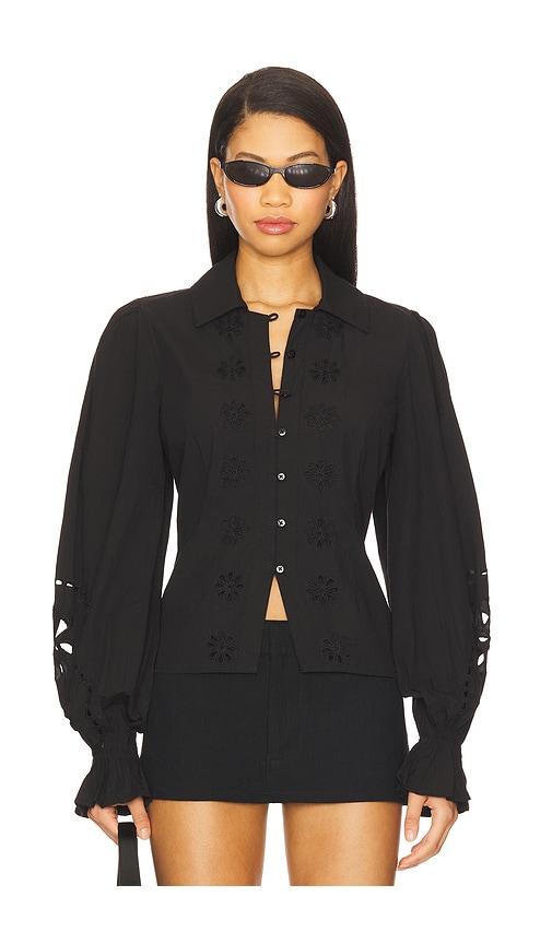 Tularosa Tess Button Up Shirt in Black by TULAROSA