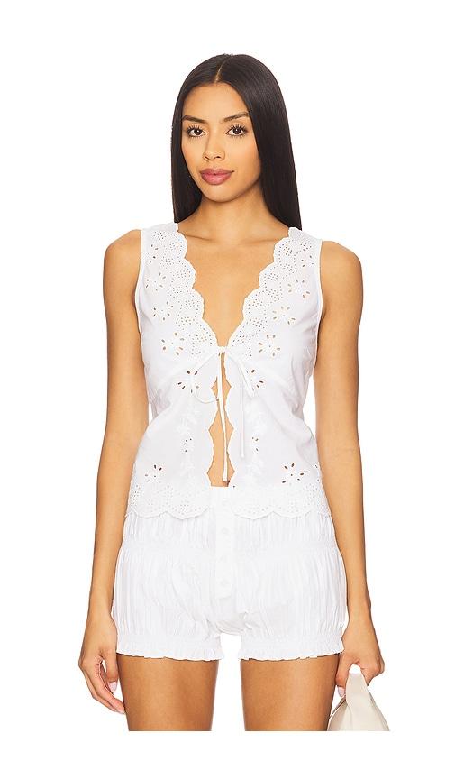 Tularosa Tessia Top in White by TULAROSA