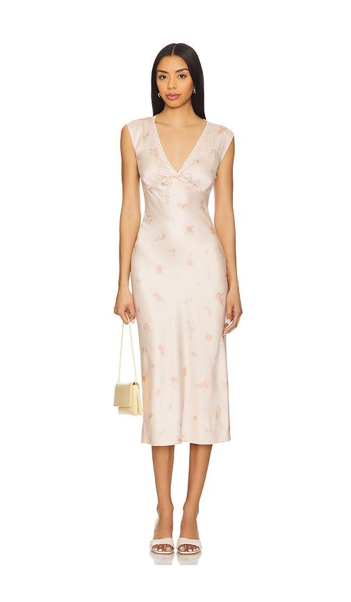 Tularosa Tina Midi Dress in Blush by TULAROSA