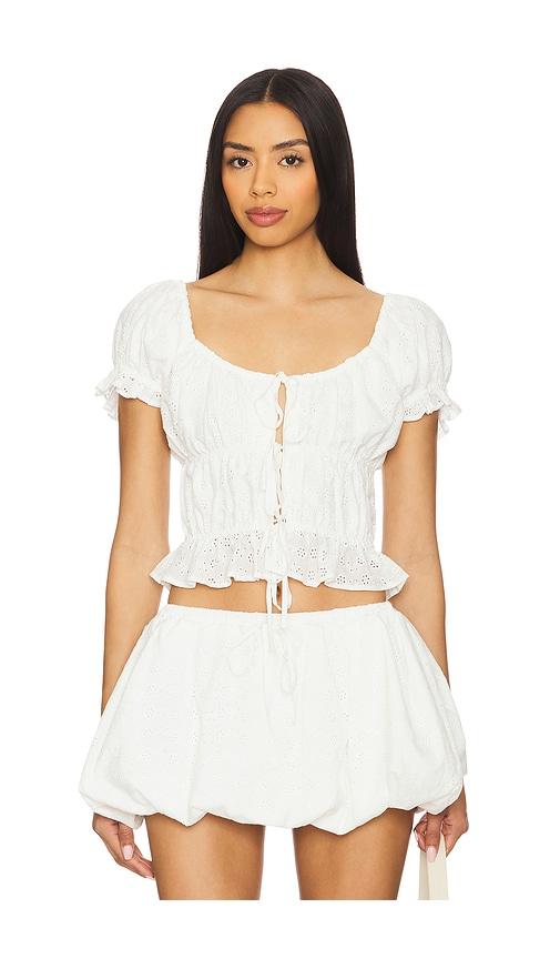Tularosa Twyla Top in White by TULAROSA