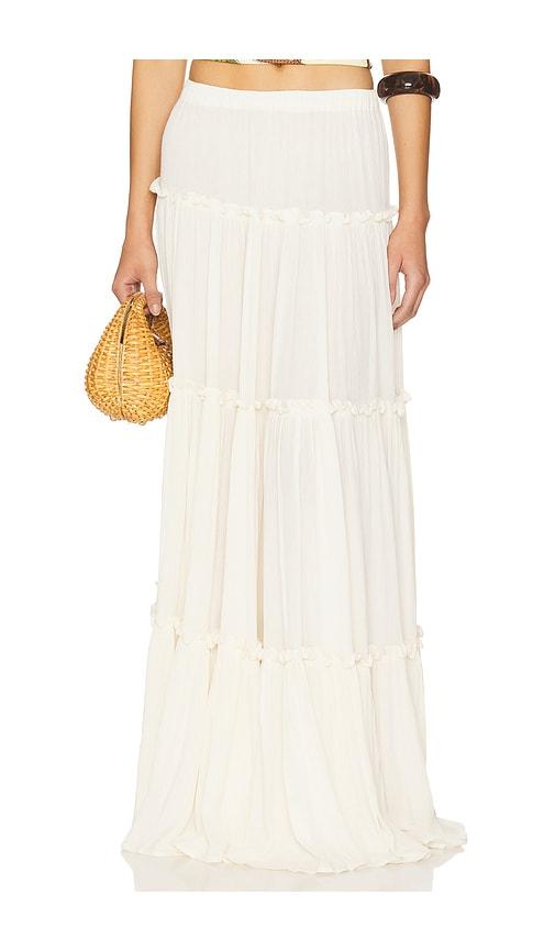 Tularosa Willa Maxi Skirt in Ivory by TULAROSA
