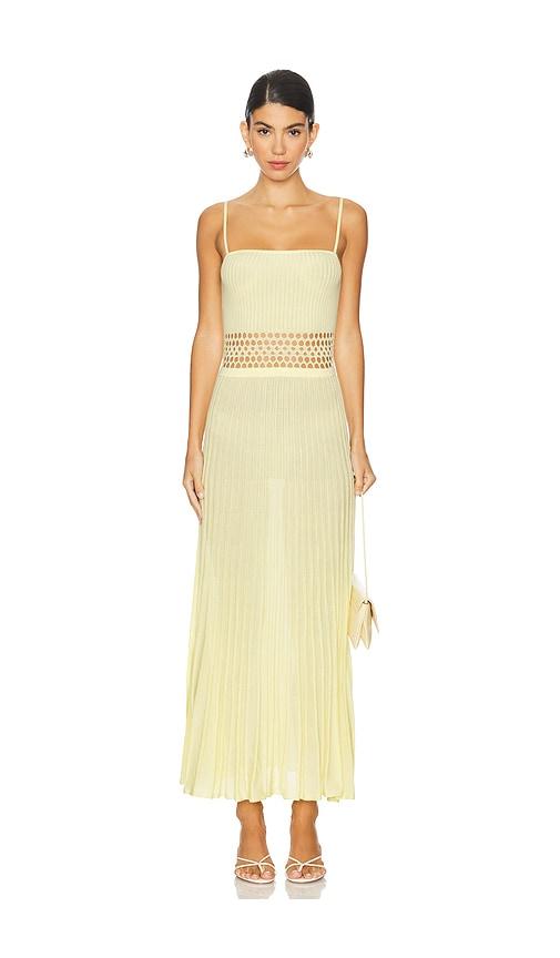 Tularosa Yokine Midi Dress in Yellow by TULAROSA