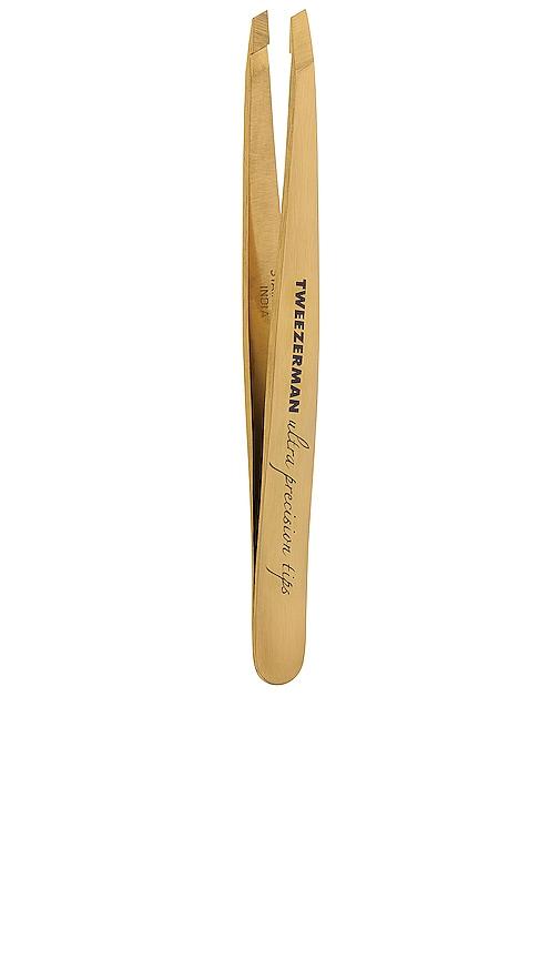 TWEEZERMAN Ultra Precision Slant Tweezer in Gold by TWEEZERMAN