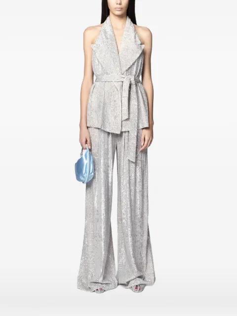 Arizona sequin-embellished belted vest by TWENTY FOURHAITCH