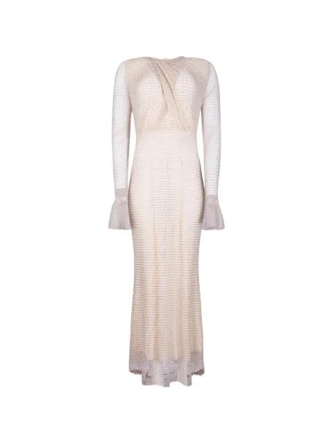 flared-cuff maxi dress by TWENTY FOURHAITCH