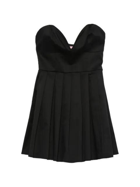 pleated strapless mini dress by TWENTY FOURHAITCH