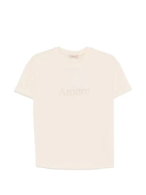 Amore appliqué T-shirt by TWINSET