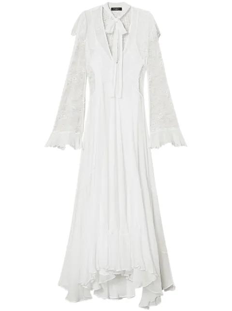 Giglio lace and silk maxi dress by TWINSET