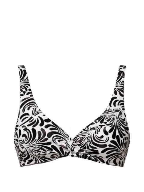 Knitted botanical bikini top by TWINSET