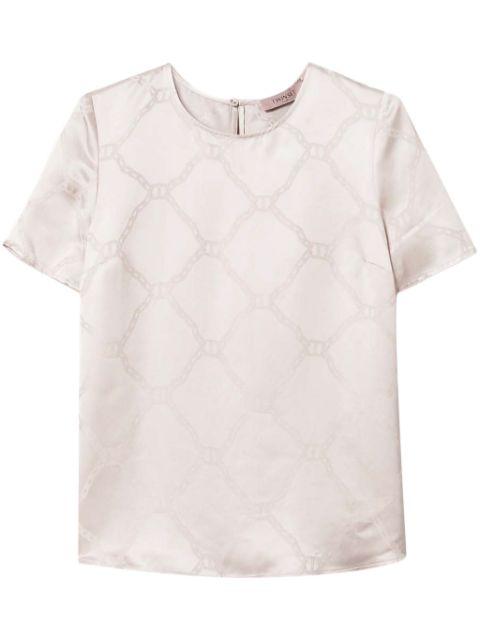 Oval T-jacquard T-shirt by TWINSET