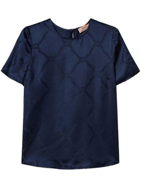 Oval T-jacquard T-shirt by TWINSET