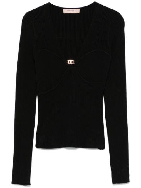 Oval T-plaque top by TWINSET