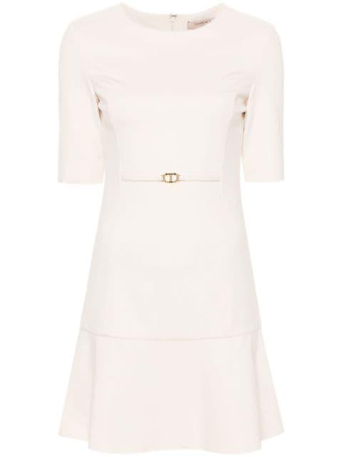 Oval-T waist strap mini dress by TWINSET