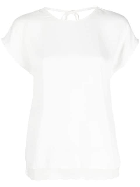 V-back short-sleeved blouse by TWINSET