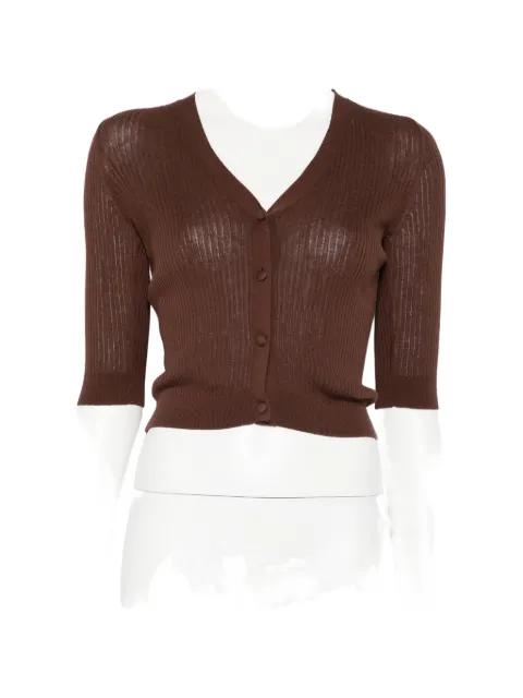 V-neck ribbed cardigan by TWINSET