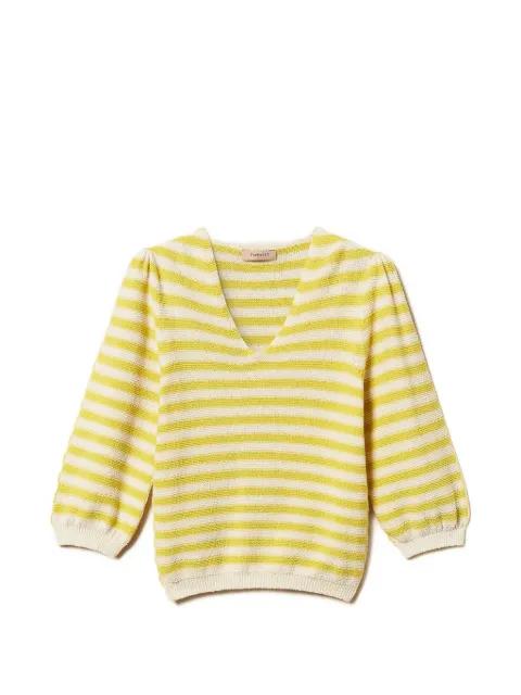 V-neck striped sweater by TWINSET