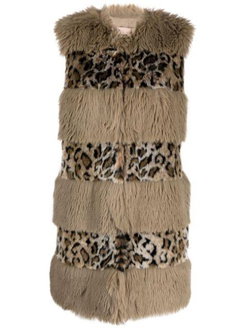 animal-print faux-fur gilet by TWINSET