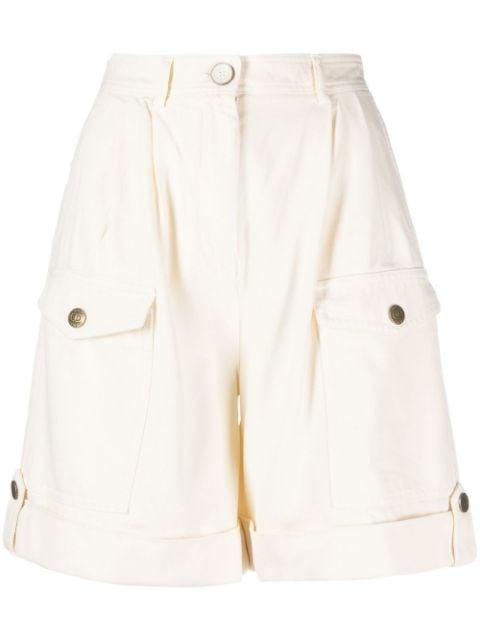 belted cotton cargo shorts by TWINSET